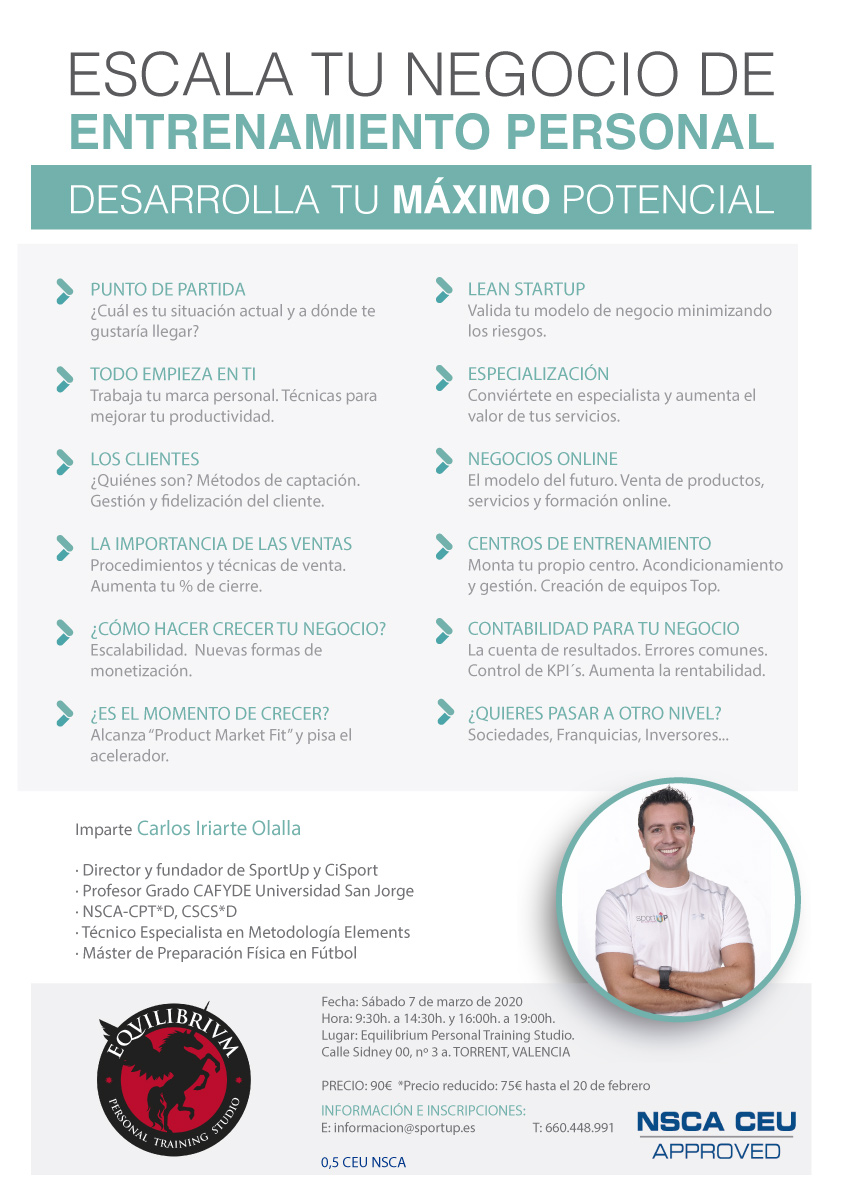 Escala tu negocio de entrenamiento personal con Carlos Iriarte Olalla de Equilibrium